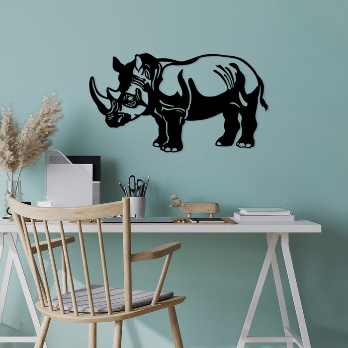 Wallity Rhino Accesorio de Pared de Metal Decorativo Negro Wallity Rhino Accesorio de Pared de Metal Decorativo Negro